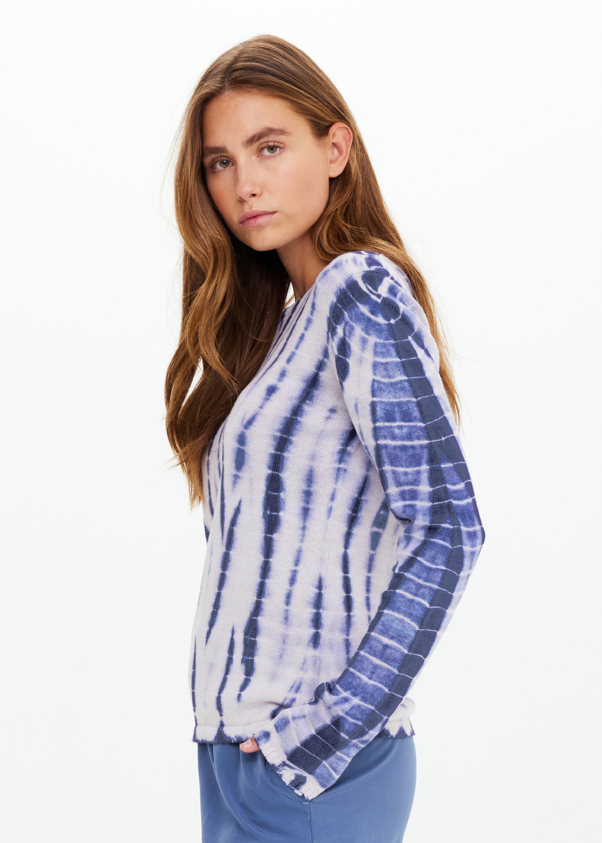 トップス kkk AMANA LONG SLEEVE KNIT TOP in TIE DYE | The UPSIDE